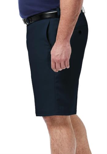 Haggar Mens Big & Tall Cool 18 Pro Navy 10" Inseam Short 48 W NEW $60 HS90438