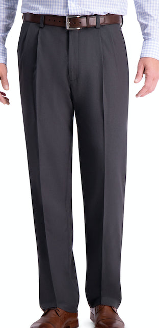 Haggar Mens Cool 18 Pro Classic Fit Pleated Pants 44 X 32 NEW $70 HC00255