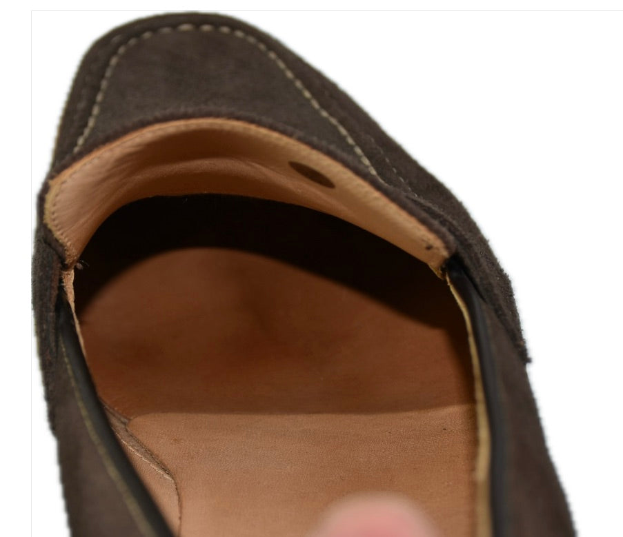 Dunhill Men's Suede Dark Brown Penny Loafers Shoes US 9.5  IT 42.5 - 8.5 UK MINT