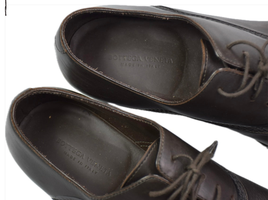 Bottega Veneta Men's Leather Dark Brown Shoes US 8.5  IT 41.5 - 7.5 UK MINT