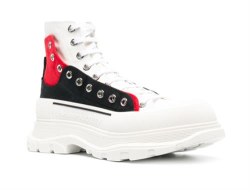 Alexander McQueen eyelet-detail high-top sneakers Boots 42.5- 9.5 US NEW 735819