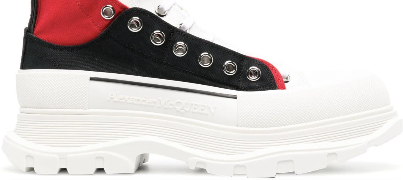 Alexander McQueen eyelet-detail high-top sneakers Boots 42.5- 9.5 US NEW 735819