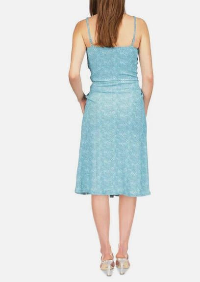 Michael Kors Womens Uroko Twist ChainStrap Dress Turquoise M NEW $155 MU2808P79D