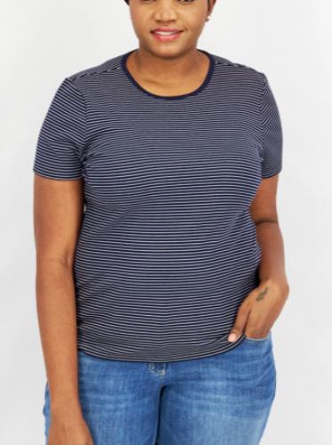 Ralph Lauren Women Plus Crew Neck S-Sleeves Striped T-Shirt 2X NEW 202861927003