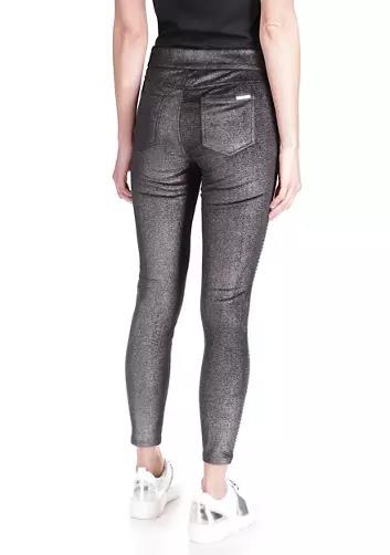 Michael Kors Women's Studded Fly Front Leggings L NEW $125  MF230DP79V