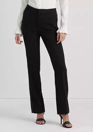 Lauren Ralph Lauren Side Stripe Wool Crepe Pants 10 NEW $195   200882183001