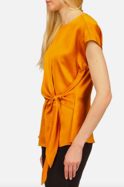 Michael Kors Women's Short Sleeve Marigold Wrap Top XS NEW $88  MF240BW4LW