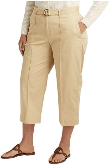 Ralph Lauren Micro-Sanded Twill Belted Wide-Leg Pants 4 NEW $125  200876606001