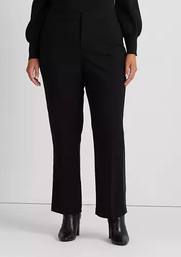 Lauren Ralph Lauren Side Stripe Wool Crepe Pants Plus 16W NEW $195 200882183001