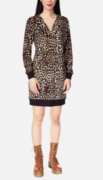 MICHAEL KORS Womens Black Multi Party Sheath Dress L NEW $125  MH181134A3