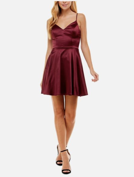 CITY STUDIO Womens Short Party Fit + Flare Dress Juniors 15  $99  8023LW7BT3