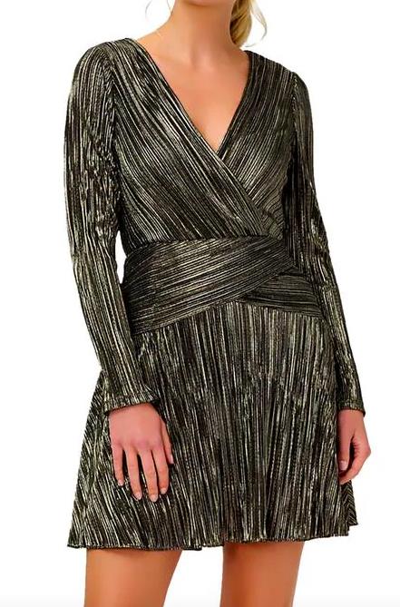 AIDAN MATTOX WOMEN'S SURPLICE MINI COCKTAIL PARTY DRESS 4 NEW $220 MN1E207585