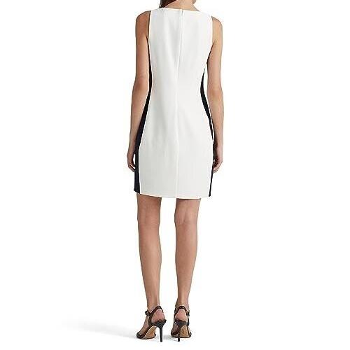 Ralph Lauren Women's Two-Tone Crepe Shift Dress 4 NEW $165 250889223001