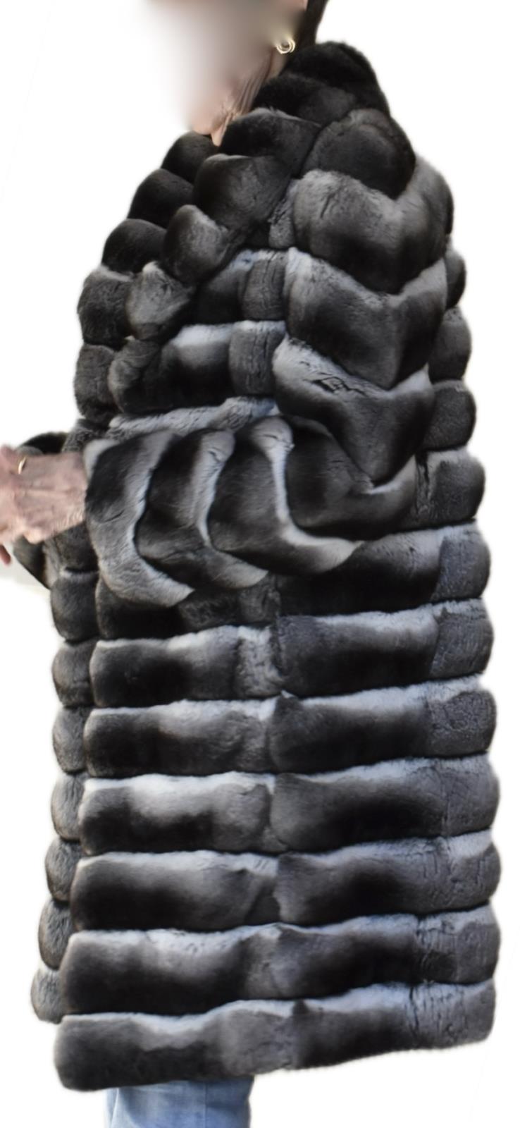 Birger Christensen Chinchilla Fur Coat Jacket M/L NEW  MSRP $20000