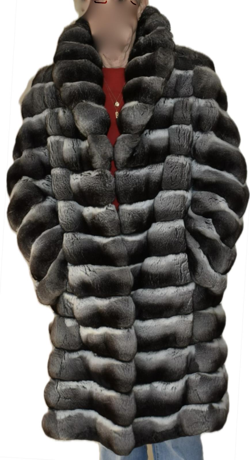 Birger Christensen Chinchilla Fur Coat Jacket M/L NEW  MSRP $20000