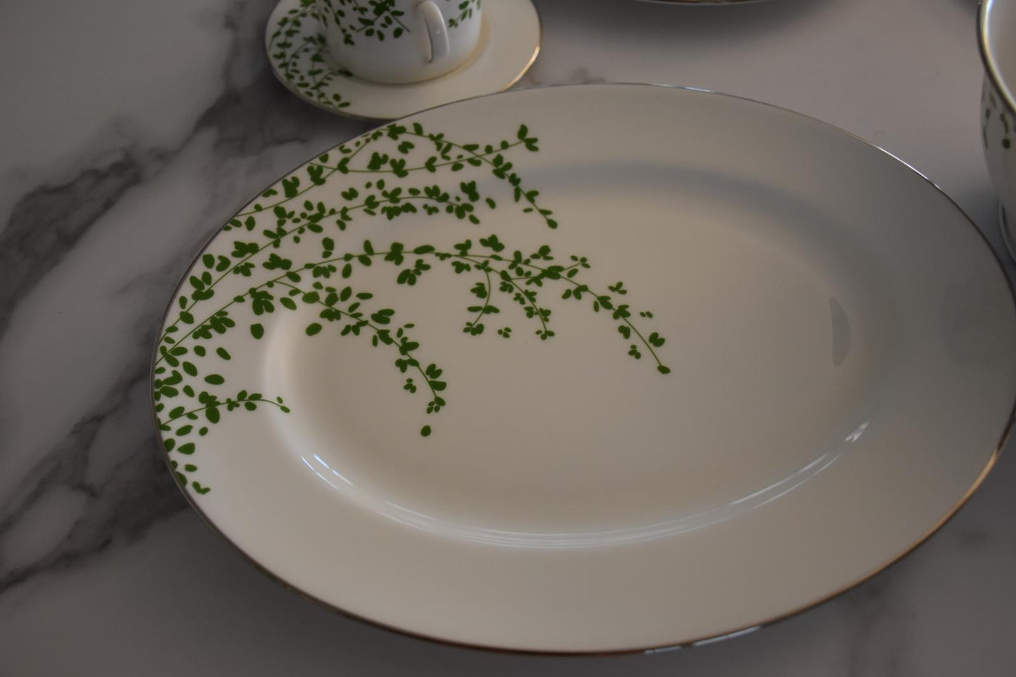 Lenox China Kate Spade Gardner Street Green 35 Piece Setting + Bowl&Serving PLT