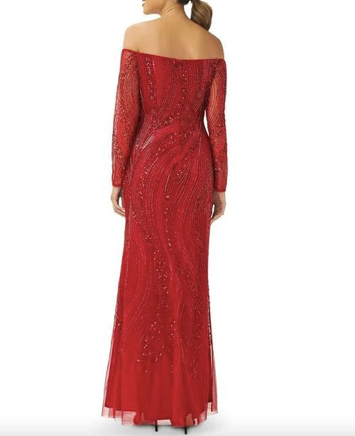 Adrianna Papell BEADED MAXI EVENING DRESS 12P NEW $299  AP1E210117