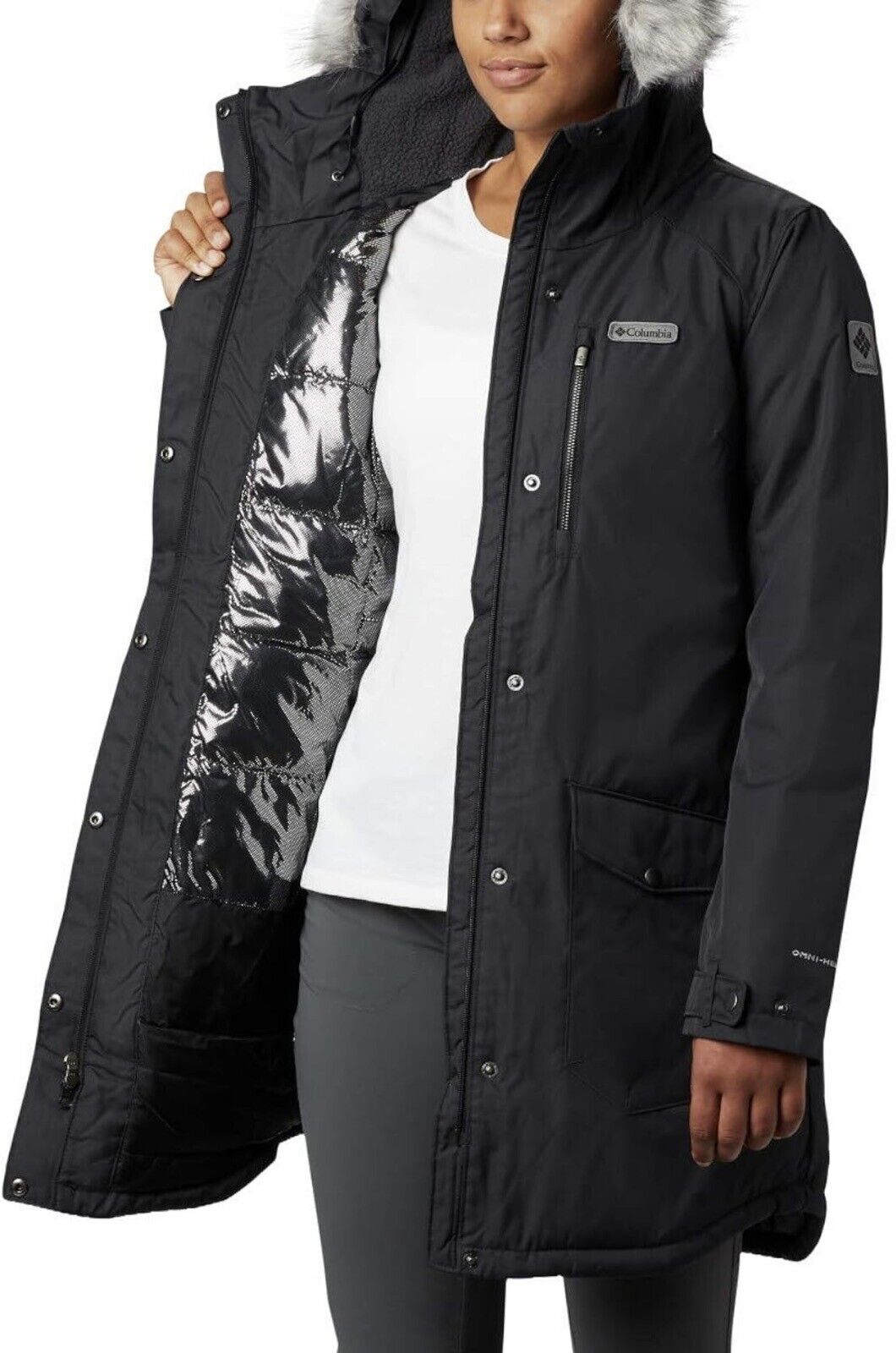 Columbia Women's Suttle Mountain Long Insulate Black Coat  XS NEW $230  1799751