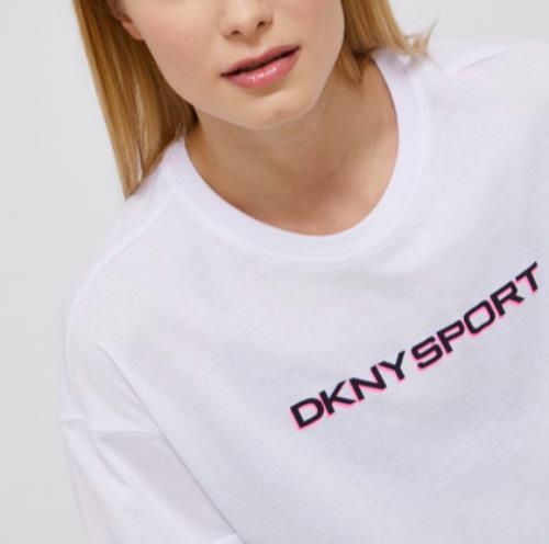 DKNY SPORT Women's Short Sleeve Layered Shadow Logo T-Shirt XL NEW $39.50  28655