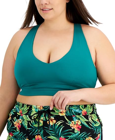 ID Ideology Women's Match Set Sports Bra Forest Rain 2X $24.50  100103125WN