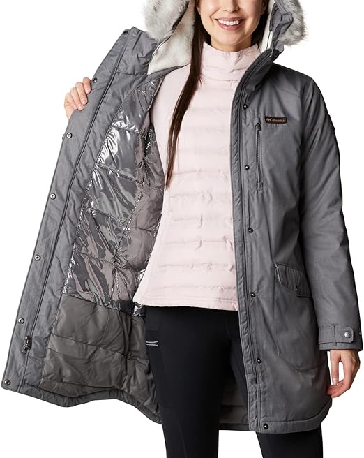 Columbia Women's Suttle Mountain Long Insulate Gray Coat M NEW $230  1799751