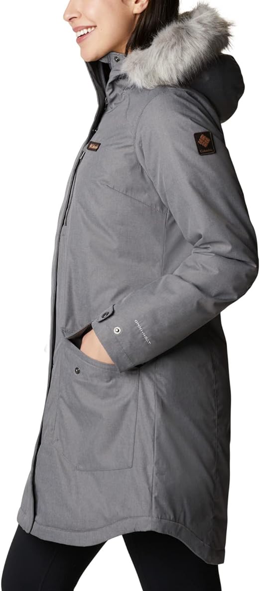 Columbia Women's Suttle Mountain Long Insulate Gray Coat  XS NEW $230  1799751
