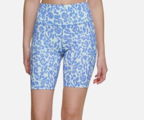 Calvin Klein Performance Women's Printed High-Waist Bike Shorts XS NEW PF2S8791