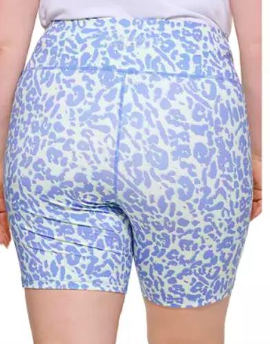 Calvin Klein Performance Women's Printed High-Waist Bike Shorts XS NEW PF2S8791