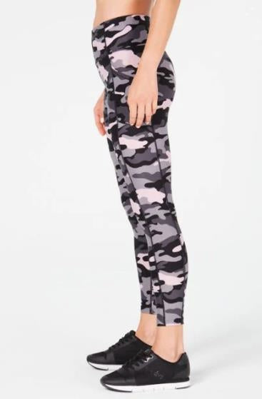 Calvin Klein Women's Black Performance Camo-print High-waist Leggings S NEW