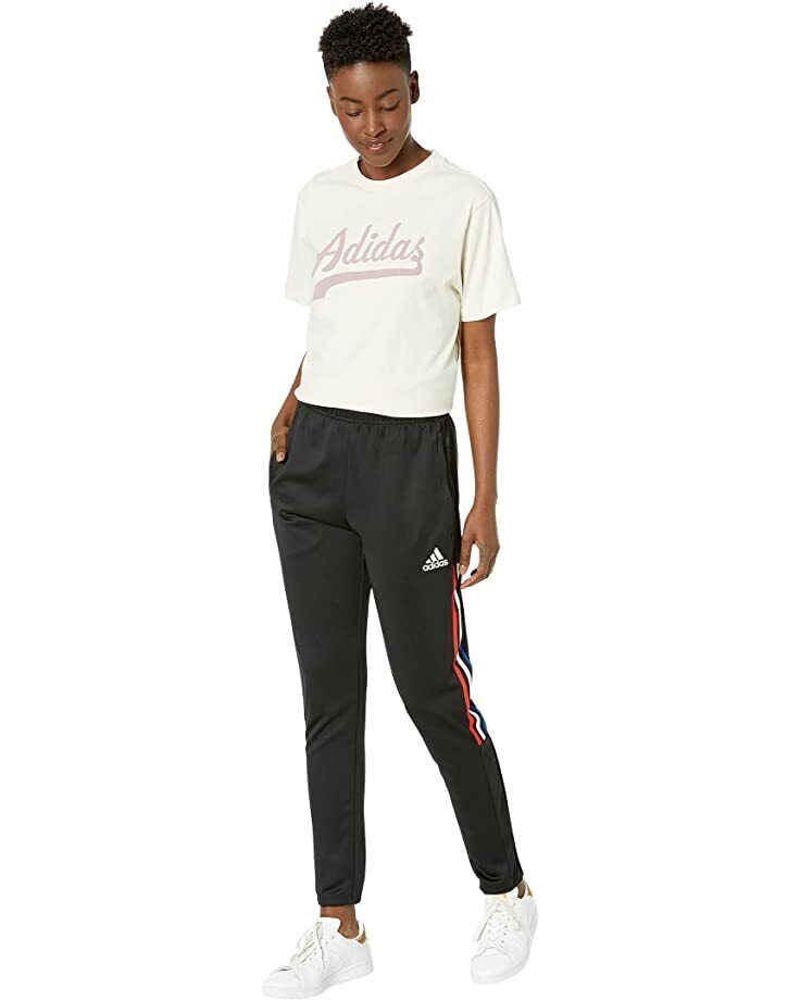 Adidas Women's Tiro Pants Black/White/Vivid Red S NEW $45 HK7595