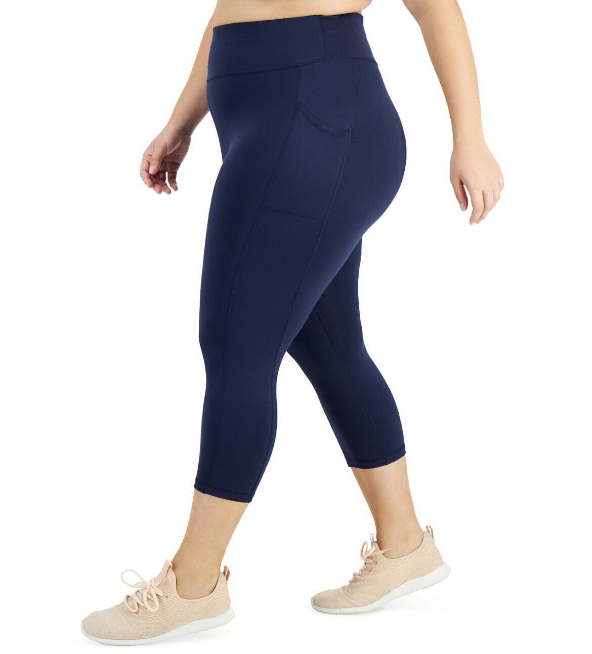 ID Ideology Women's Indigo Sea Cropped Leggings Plus Size 3X NEW $35 100077676WN