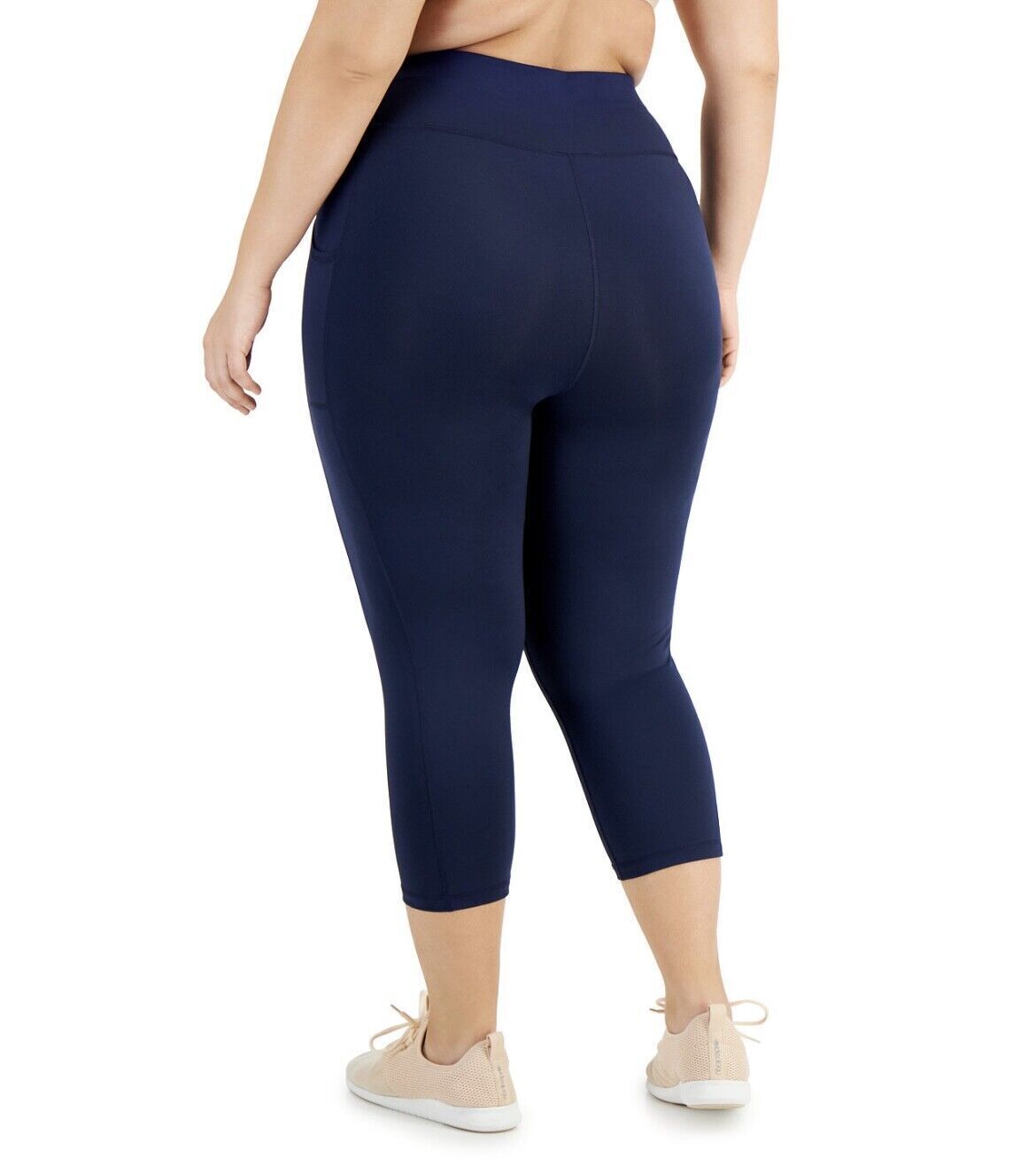 ID Ideology Women's Indigo Sea Cropped Leggings Plus Size 1X NEW $35 100077676WN