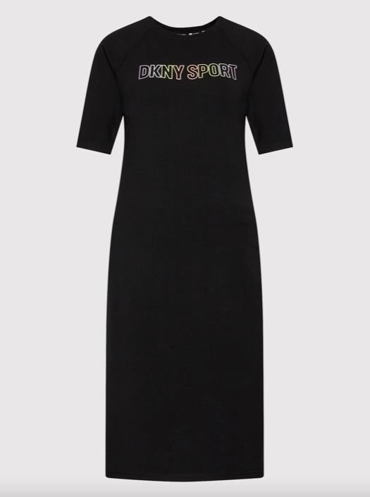 DKNY Sport Women's Day Dress Black Regular Fit L NEW $70  DP2D4658