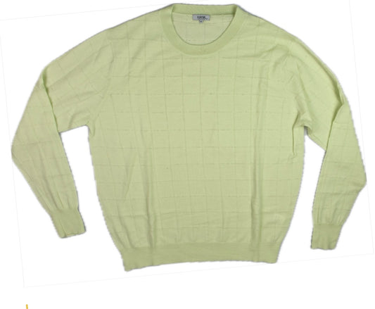 Hank Perfect Cashmere Mens Fancy Woven Light Weight Sweater Size XL MINT $325