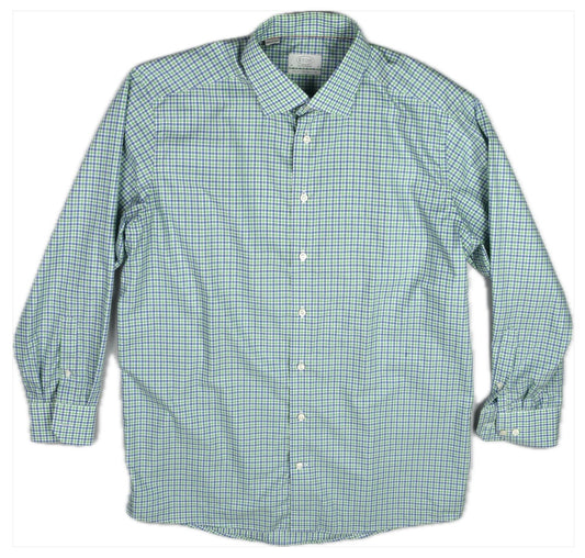 ETON SHIRT Mens Trunk Club Check Multi Color Contemporary Cotton 17 /43 New $270