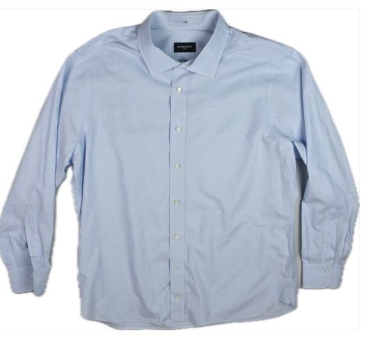Mason & Son London Mens BESPOKE Stripe Cotton Shirt 18 MINT Savile Row Quality
