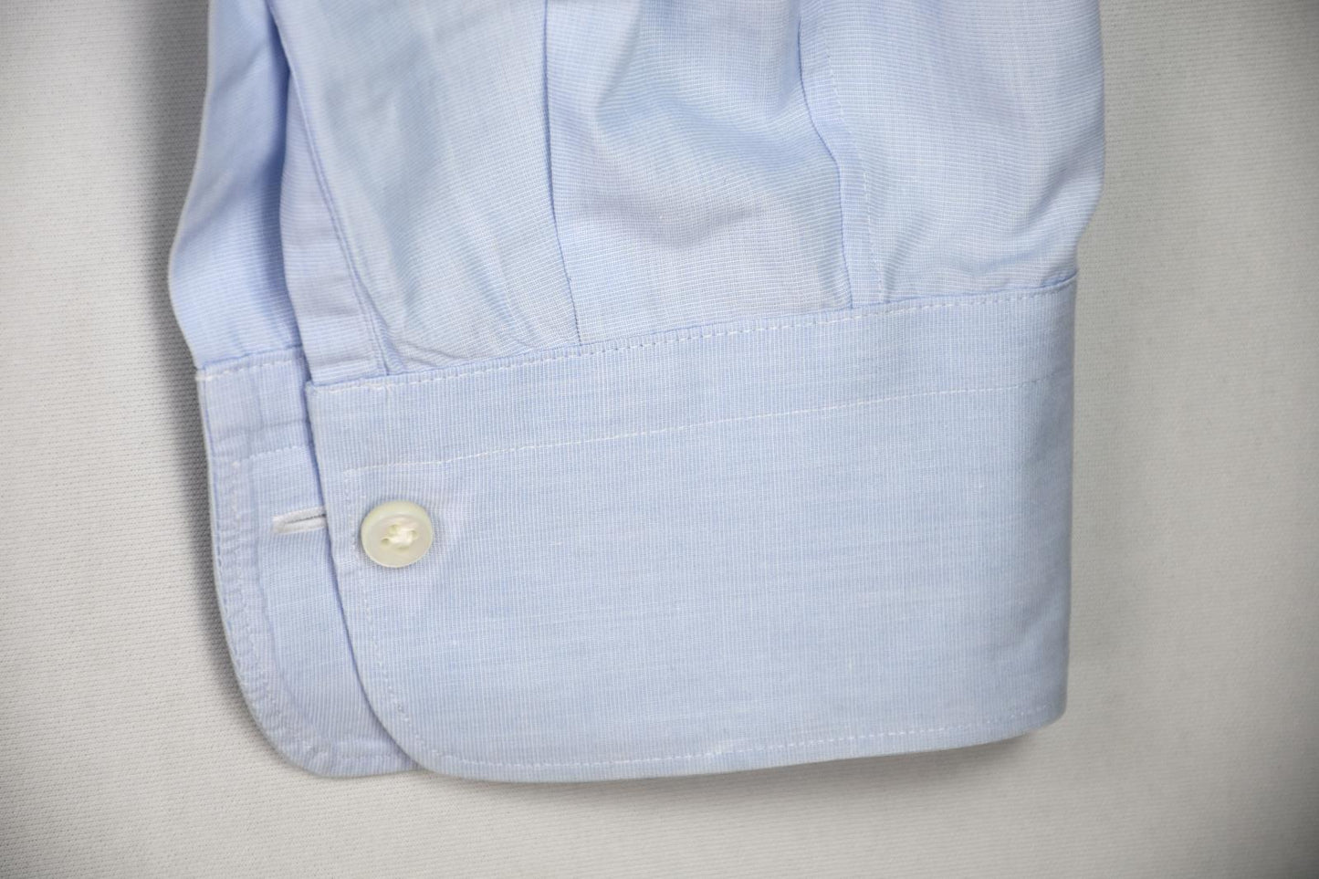 Mason & Son London Mens BESPOKE Solid Blue Cotton Shirt 17 Savile Row Quality