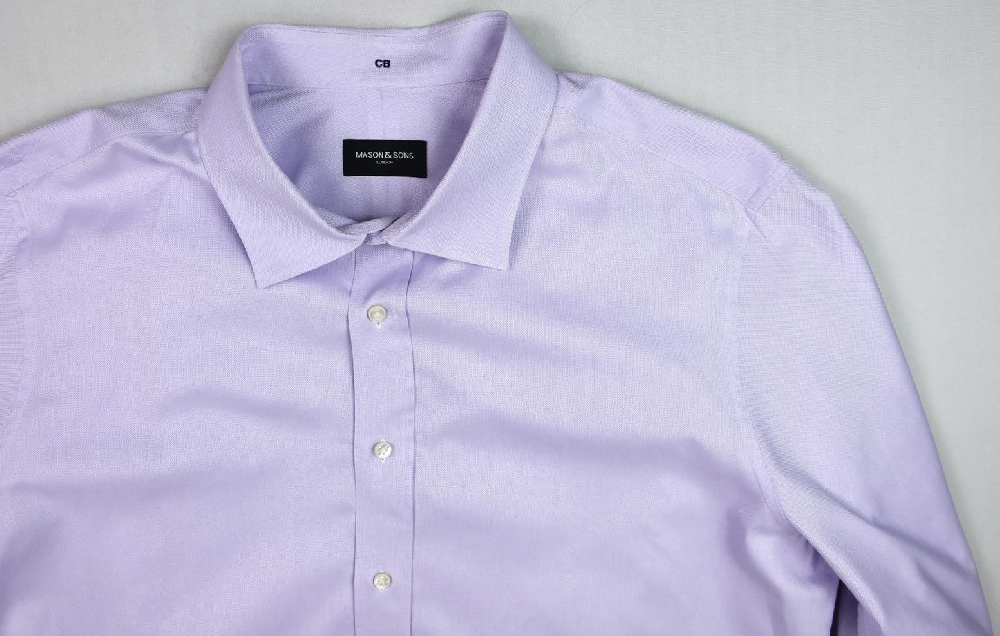 Mason & Son London Mens BESPOKE Solid Cotton Shirt 18 Savile Row Quality