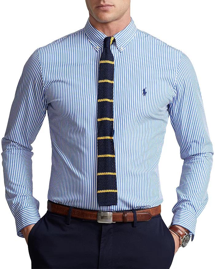 Polo Ralph Lauren Men Slim Fit Stretch Stripe Shirt Sz XXL New $125 710859881001