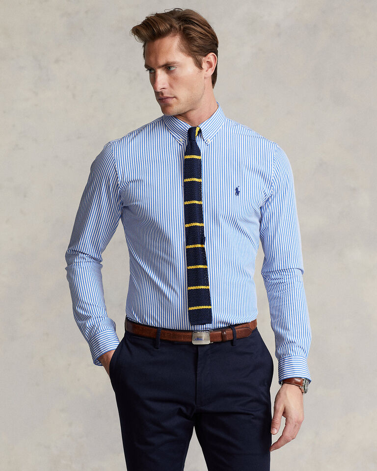 Polo Ralph Lauren Men Slim Fit Stretch Stripe Shirt Sz XXL New $125 710859881001
