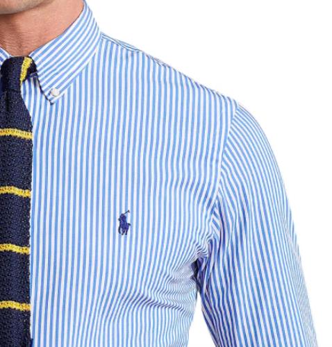 Polo Ralph Lauren Men Slim Fit Stretch Stripe Shirt Sz XXL New $125 710859881001