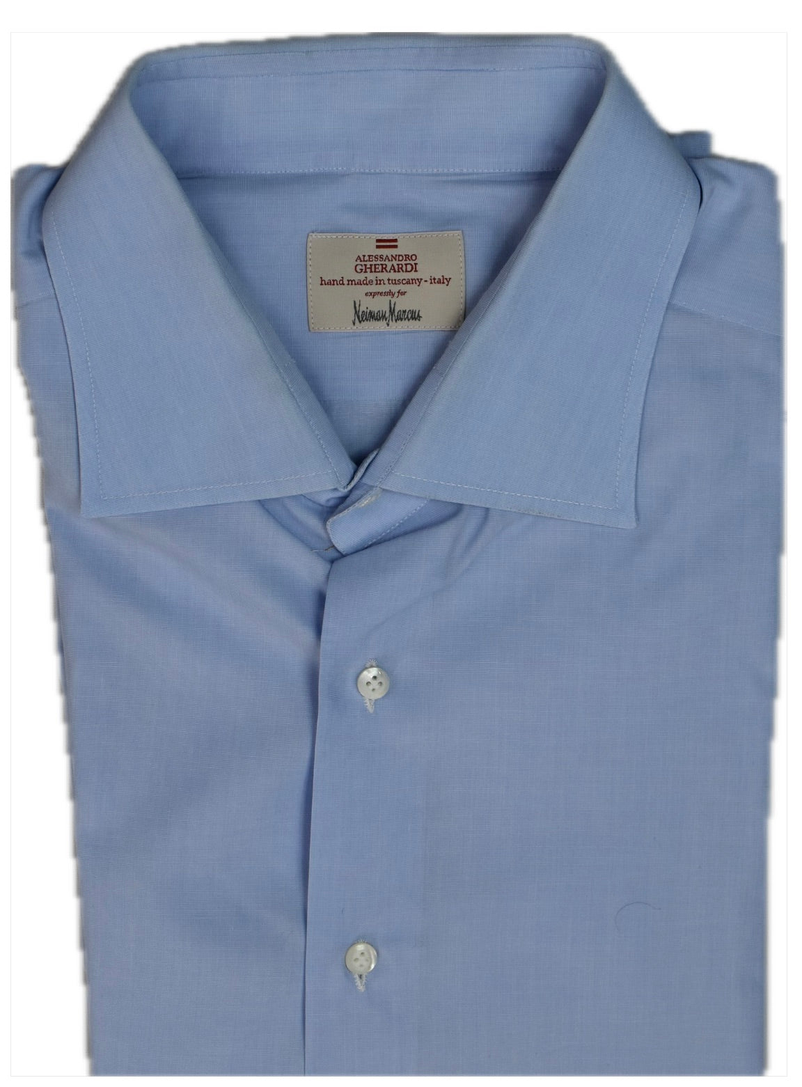 Alessandro Gherardi Men's Blue Dress Shirt 18 Mint