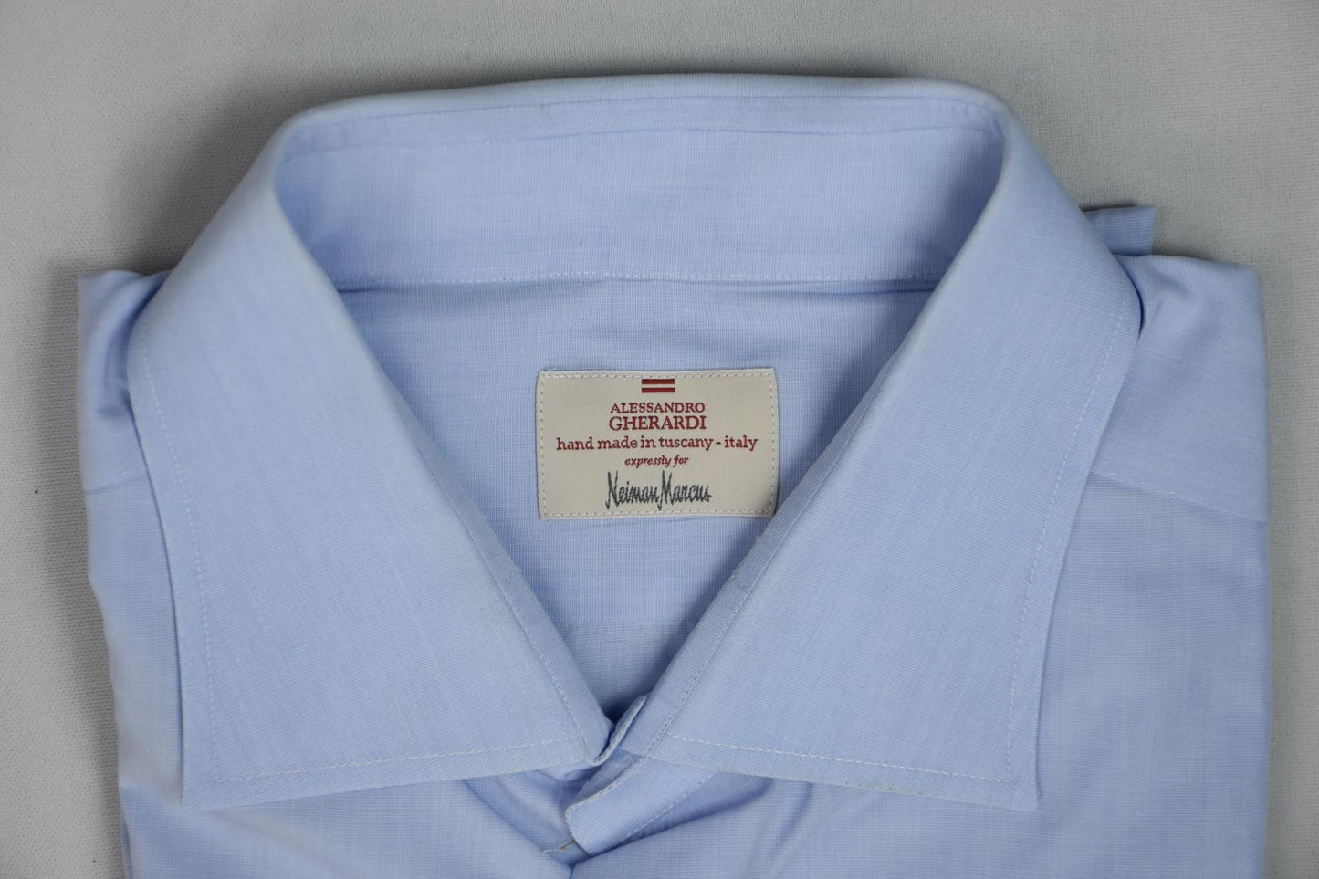 Alessandro Gherardi Men's Blue Dress Shirt 18 Mint