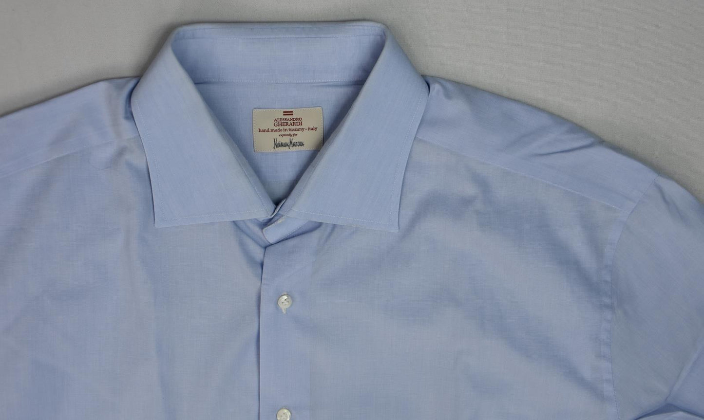 Alessandro Gherardi Men's Blue Dress Shirt 18 Mint