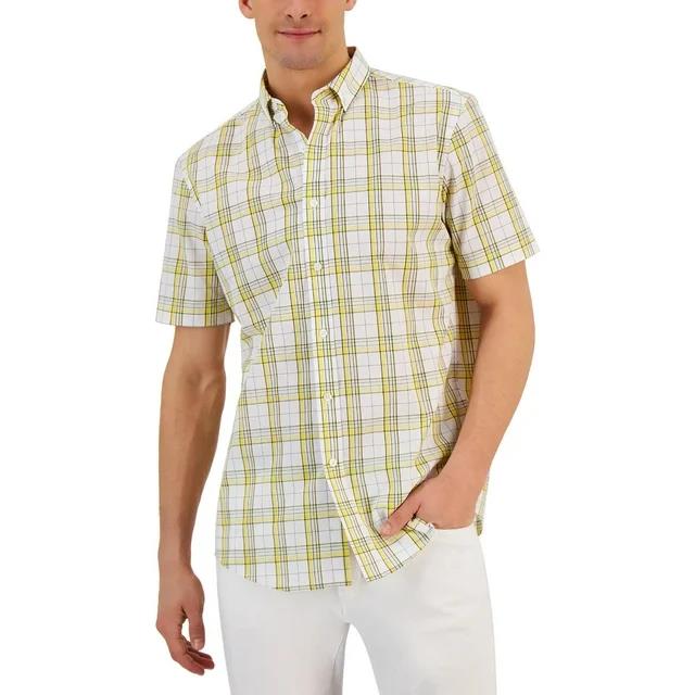 Club Room Mens Woven Collar Button-Down Shirt S NEW $49.50 100164727MN