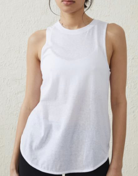 Cotton on Body Womens Ribbed Trim Curve Hem T-Shirt Top  M NEW $19.50 668833-03