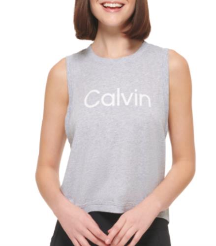 Calvin Klein Performance Womens Muscle Tank Gray XL NEW $40 PF2T2004