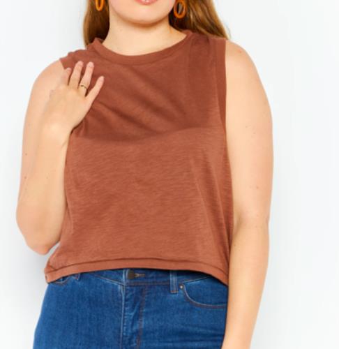 Cotton On Women Round Neck Sleeveless Heather Tank Top S NEW $19.50 6331795-60