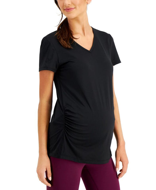 Ideology Women's V-Neck Black Maternity T-Shirt Tee S NEW $30  100128993MS