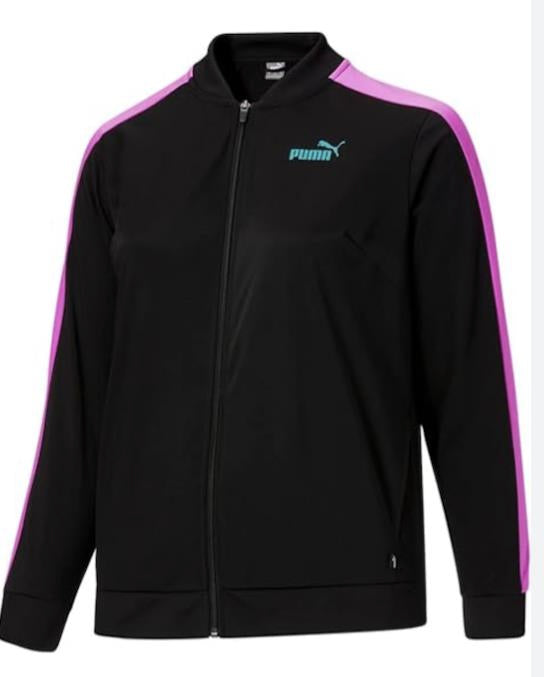 PUMA Women's Contrast Tricot Full Zip Track Jacket 1X NEW $55 670410 56